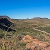 At the observation point, the view of the park is beautiful. De cima do observatório, a vista do parque é linda. : Big Bend Ranch State Park, Cinco Tinajas