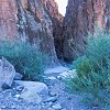 This time we couldn&#39;t go very deep because of water in the canyon. Desta vez não deu para ir muito a fundo no canyon devido à água. : Big Bend Ranch State Park, Closed Canyon