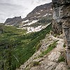 Another narrow passage but no safety cable. Outra passagem estreita mas sem cabo de segurança. : Glacier NP, Highline Trail, vacation 2014