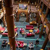 The fireplace dominates the foyer. A lareira domina o saguão. : Glacier NP, Many Glacier Hotel, vacation 2014