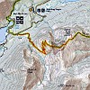 Here's the map of our hike: 8 miles rountrip, 2510 ft elevation gain. Aqui está o mapa da caminhada: 13 km ida e volta, 765 m em ganho de elevação.