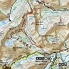 Here's the complete trail: 12 miles rountrip, 2,462 ft elevation gain. Aqui está a trilha completa: 19 km ida e volta e 750 m de elevação.