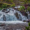 Rocks are really red. As pedras são mesmo vermelhas. : Glacier NP, Redrock Lake and Falls, vacation 2014