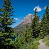 From this area one has a gorgeous view of St. Mary Lake and surrounding mountains. Desta área se tem uma vista do Lago Sta. Maria e montanhas em volta. : Glacier NP, Sun Point, vacation 2014
