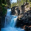 We stopped for lunch here and watched people swimming down stream. Paramos aqui pra fazer um lanche e ver várias pessoas nadando no outro lado das quedas. : Glacier NP, St. Mary Falls, vacation 2014