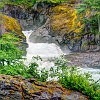 The hike to Silver Falls was spectacular and with no one else on the trail. A caminhada para as Cataratas de Prata foi espetacular e sem ninguém mais na trilha.