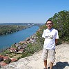 No ponto mais alto de Austin, no monte Bonnell.