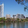 Vista dos prédios no centro de Austin.