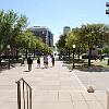 A Avenida do Congresso e prédios de comércio.
