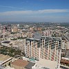 Vista do novo hotel Hilton.