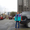 No estacionamento perto do museu de arte (cerca de 6ºC de novo).