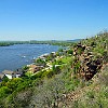 Lake LBJ in Marble Falls. Lago LBJ na cidade de Marble Falls.