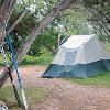 My old, large tent. A minha barraca antiga (bem grande). : Inks Lake SP, camping