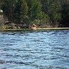 Egidio paddling to catch up with me. LOL!