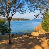 We had 3 cabins this time; here is the view from cabin 55. Nós tínhamos 3 cabanas desta vez; aqui está a vista da cabana 55. : Lake Bastrop South Shore