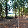 Sitting at the porch facing the lake. Sentado na varanda de frente pro lago.