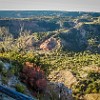 View from cabin patio. Vista do chalé. : Palo Duro Canyon SP